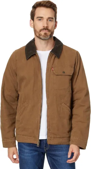 Levi's Men's Workwear Cotton Canvas Corduroy Collar Depot Jacket