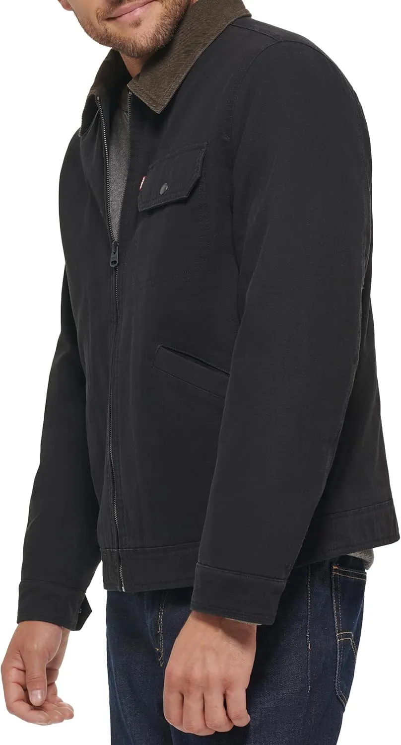Levi's Mens Workwear Cotton Canvas Corduroy Collar Depot Jacket