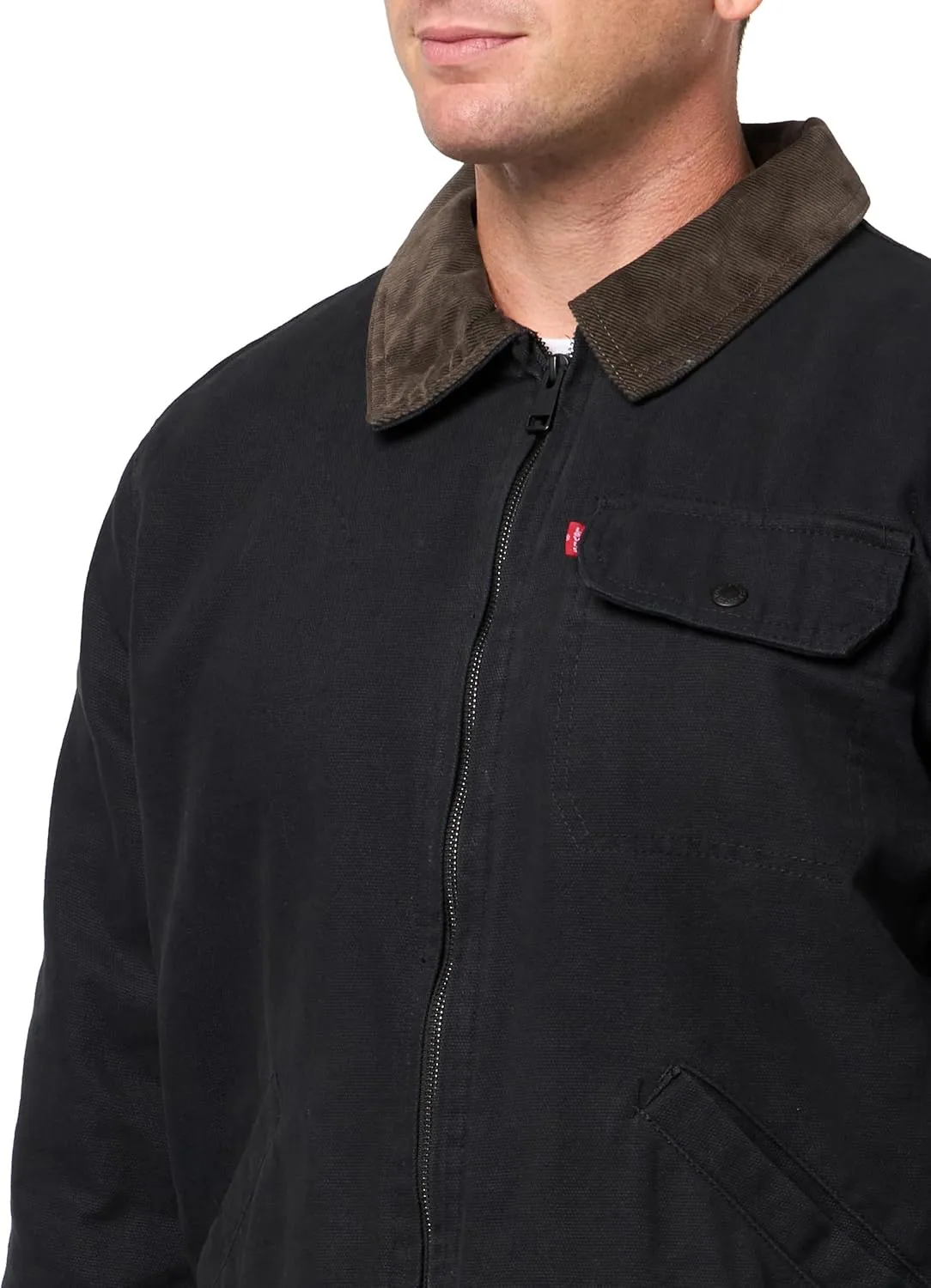 Levi's Men's Workwear Cotton Canvas Corduroy Collar Depot Jacket