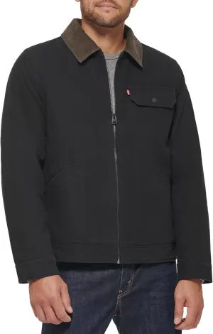 Levi's Mens Workwear Cotton Canvas Corduroy Collar Depot Jacket