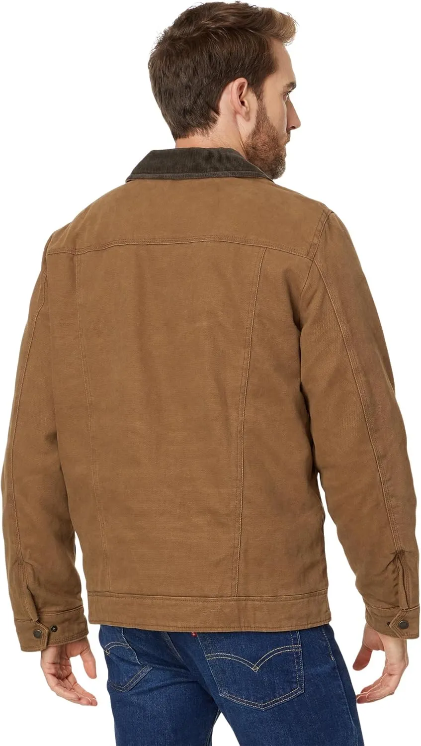 Levi's Men's Workwear Cotton Canvas Corduroy Collar Depot Jacket