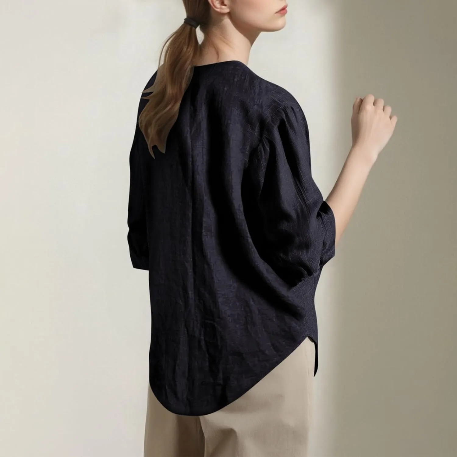 Lightweight Cardigans for Women Loose Long Sleeve Linen Tops 2025 Short Casual Kimonos Summer Spring Loungewear