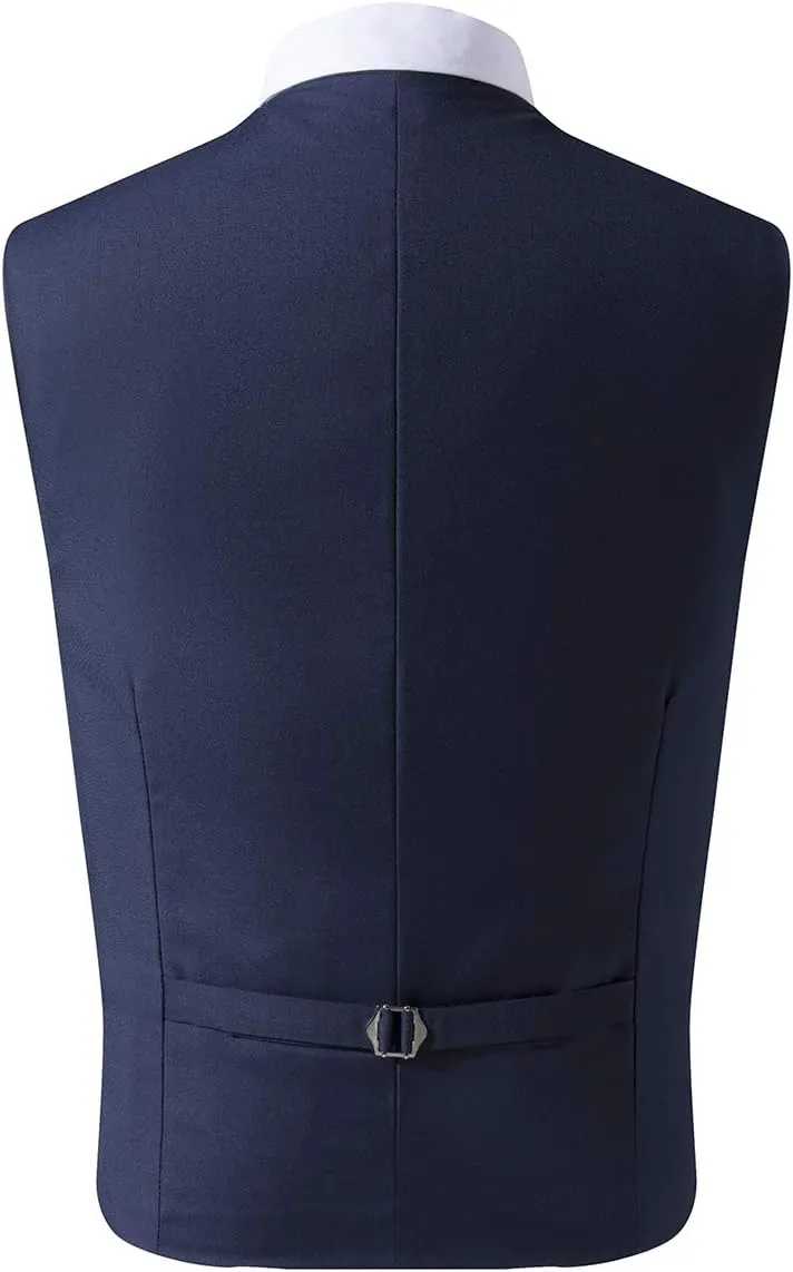 Men's 4pc Classic Jacquard Suit Vests with Tuxedo Necktie Handkerchief Bowtie Set