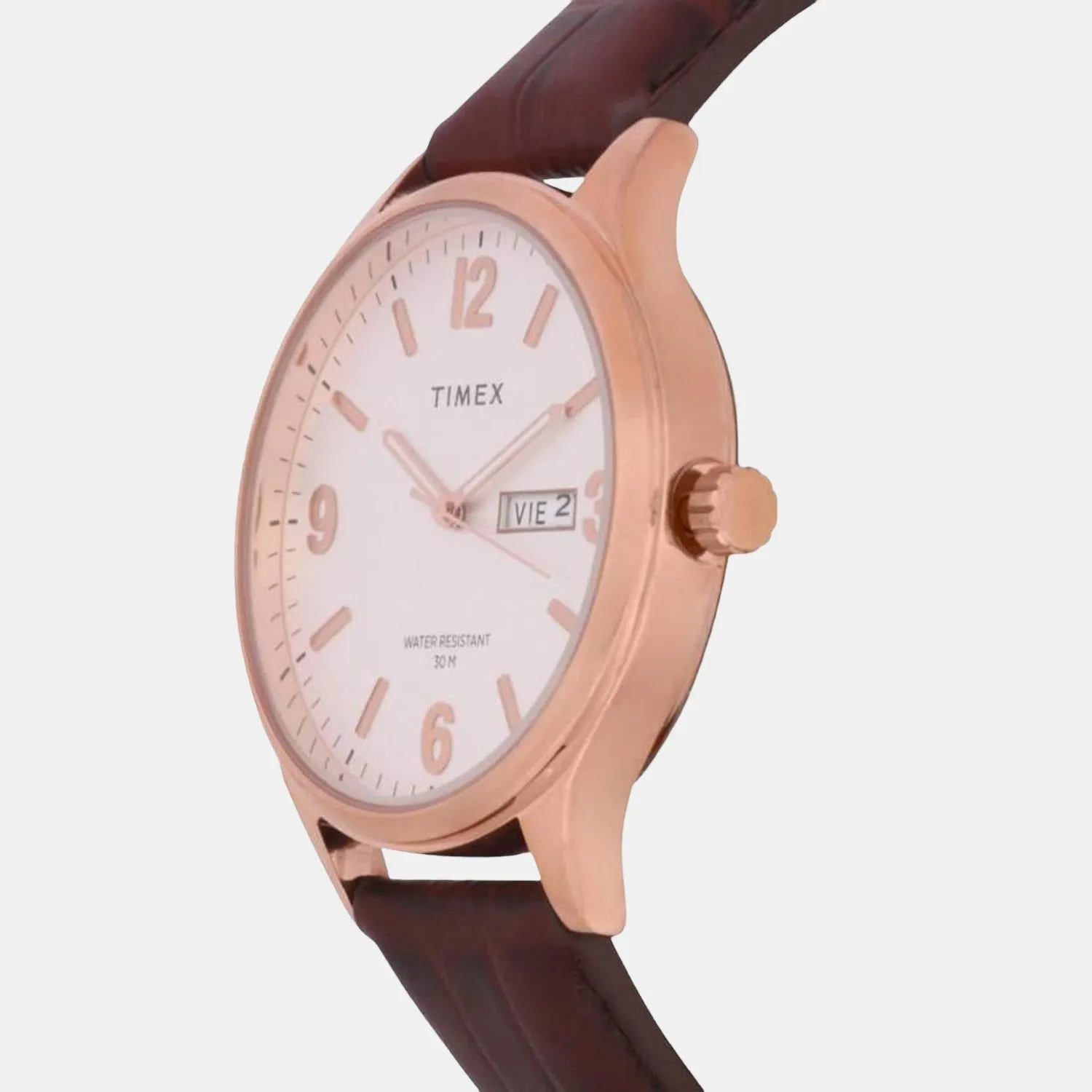 Men's Silver Analog Leather Watch TWEG18402
