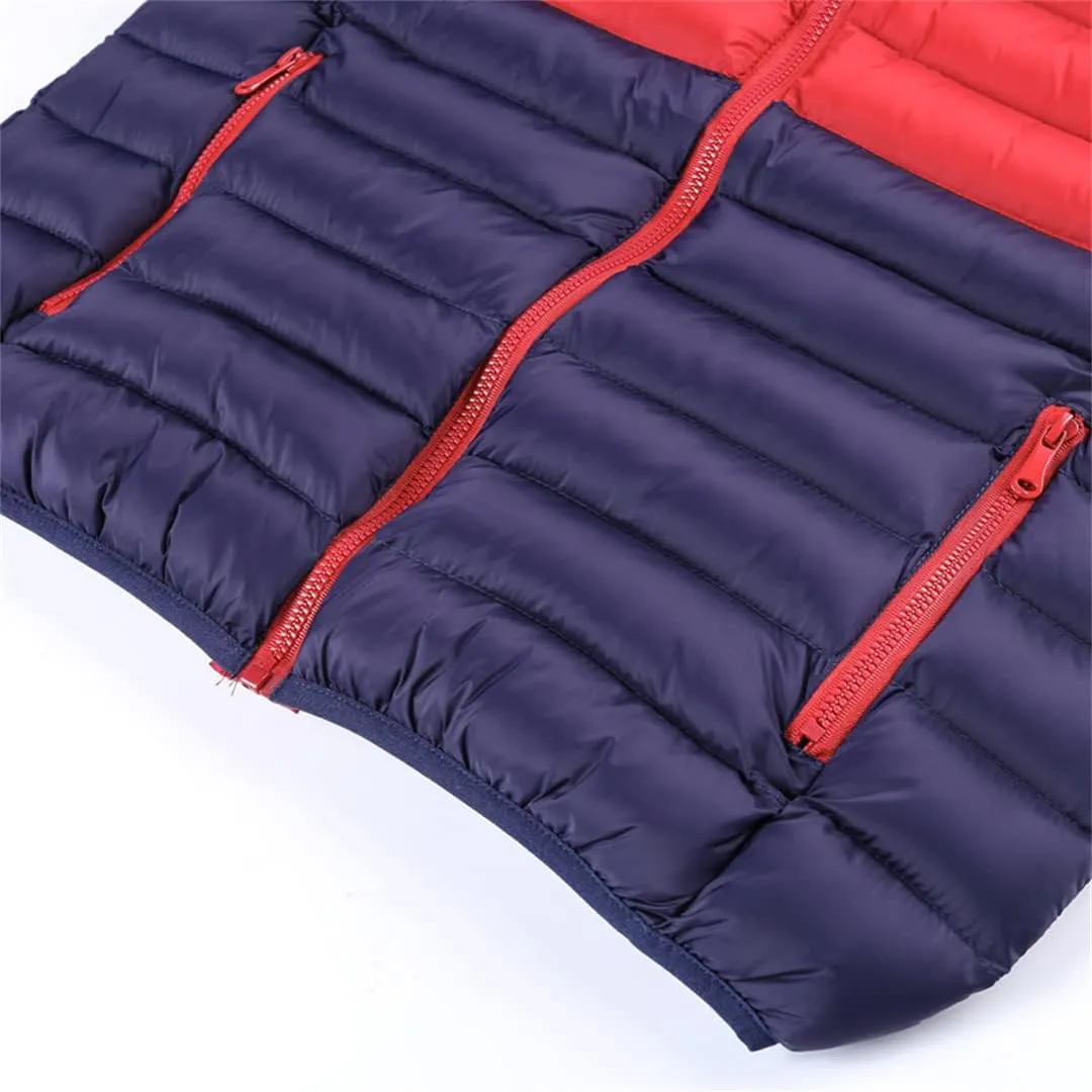 Men's Winter Lightweight Puffer Vest Sleeveless Warm Cotton Padded Waistcoat with Hooded Casual Work Vests