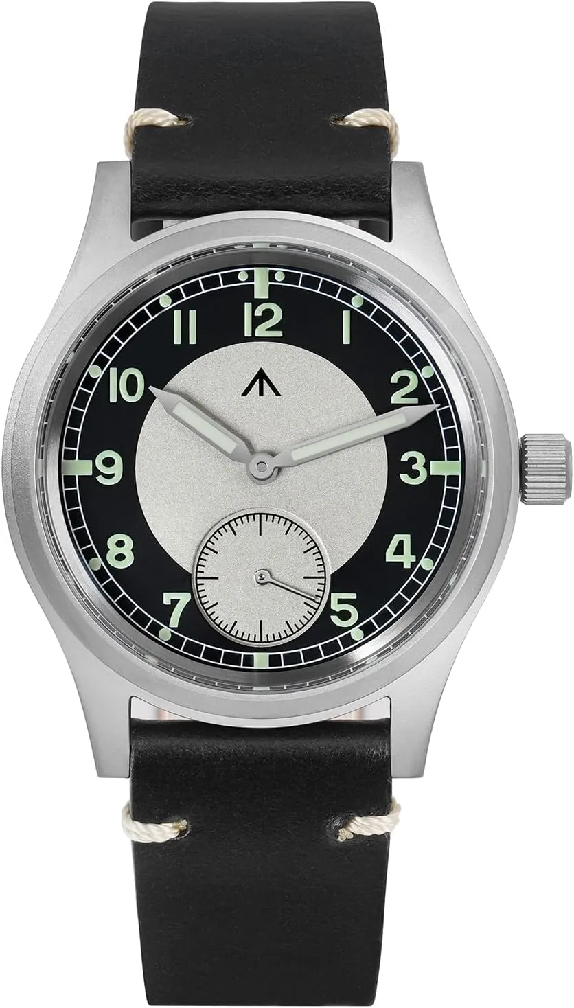 Militado D12 Military Mens Watch VD78 Quartz Sapphire Crystal C3 Super Luminous 36mm Dial Military-Style Dress Watches, 100M Waterproof