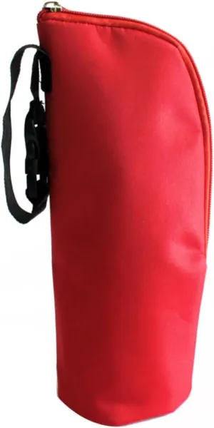 Milk Bottle Warmer Thermal Bag Portable Insulated Tote for Feeding Bright Red Design Keeps Bottles Warm for Hours Easy to Carry Stroller