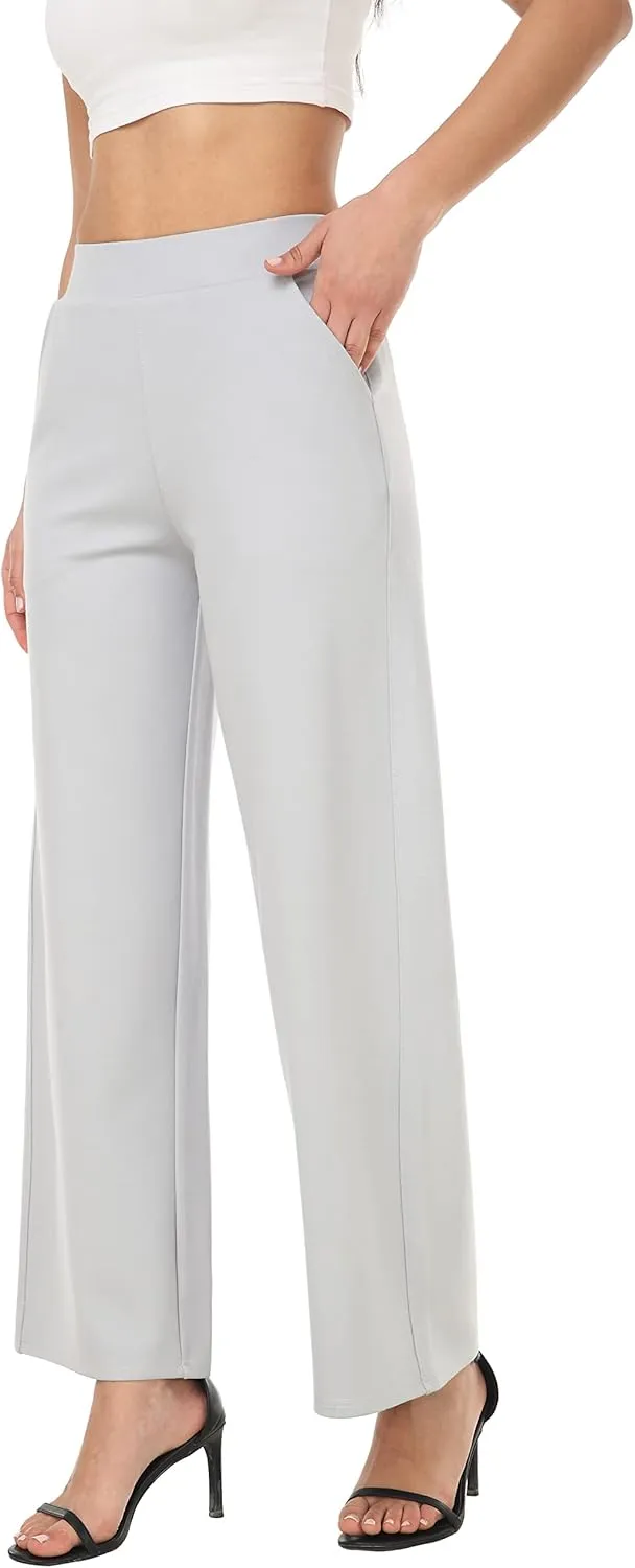 MISS MOLY Women's High Waist Wide Leg Palazzo Pants Business Casual Stretch Trousers Dress Pants