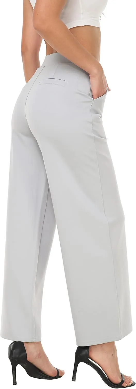 MISS MOLY Women's High Waist Wide Leg Palazzo Pants Business Casual Stretch Trousers Dress Pants