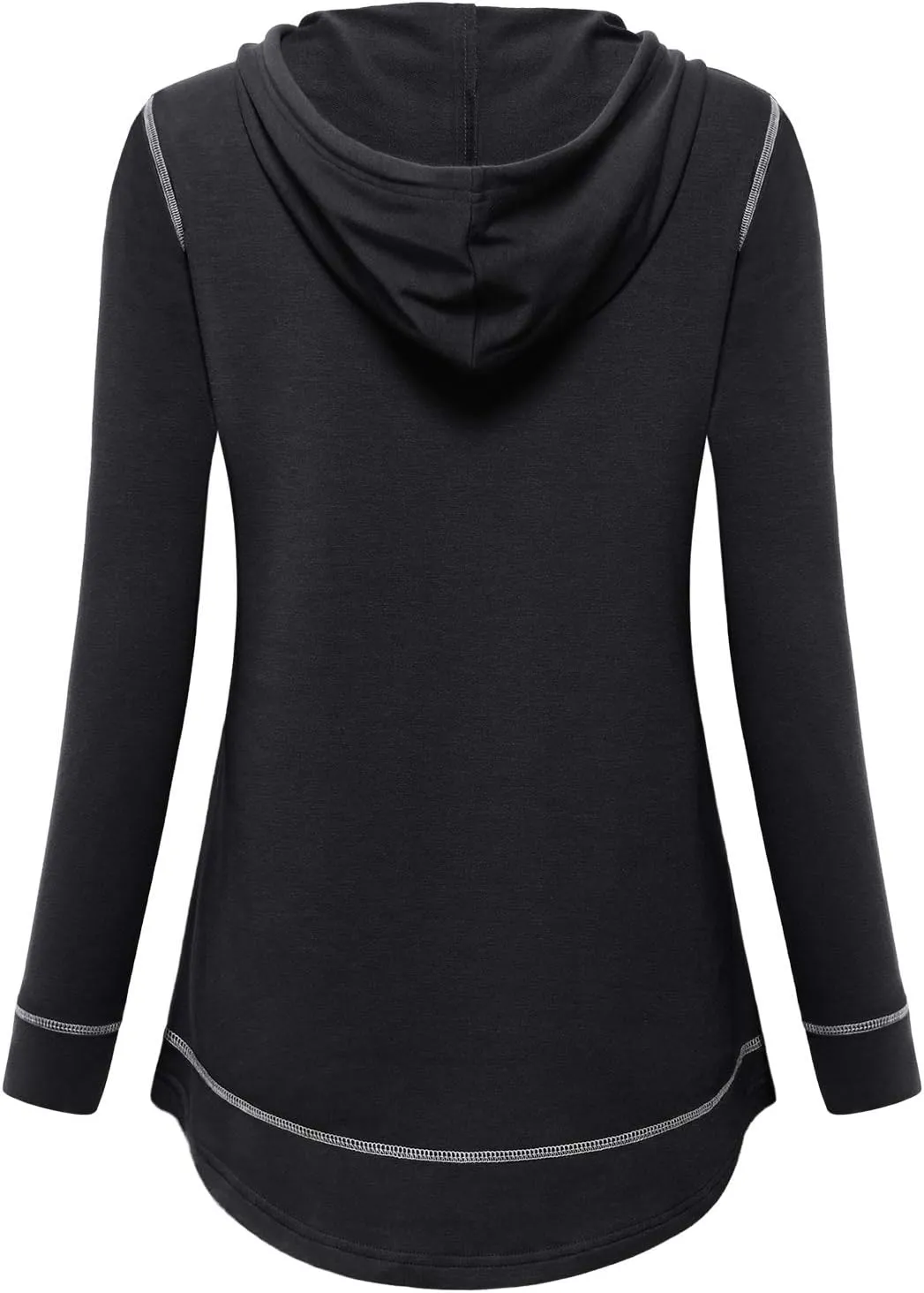 MOQIVGI Womens Long Sleeve Lightweight Activewear Casual Running Yoga Workout Hooded Tops