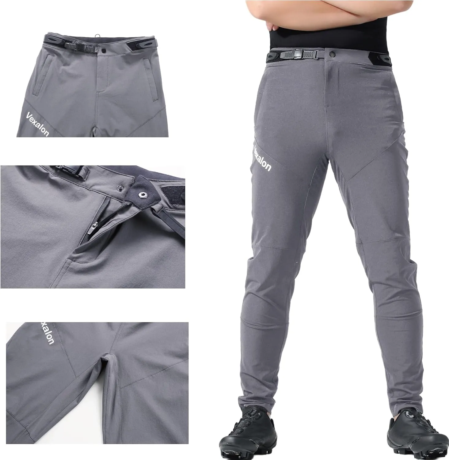 Mountain Bike PantsBMX Riding Pants for Mens, Quick-Dry Lightweight Breathable Cycling Bicycle Downhill Bike Pants