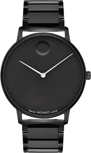 Movado Face Men's Luxury Quartz Watch - Swiss Movement - Water Resistance 30 Meters (3ATM) - Elegant Timepiece - Gift for Him - 41mm
