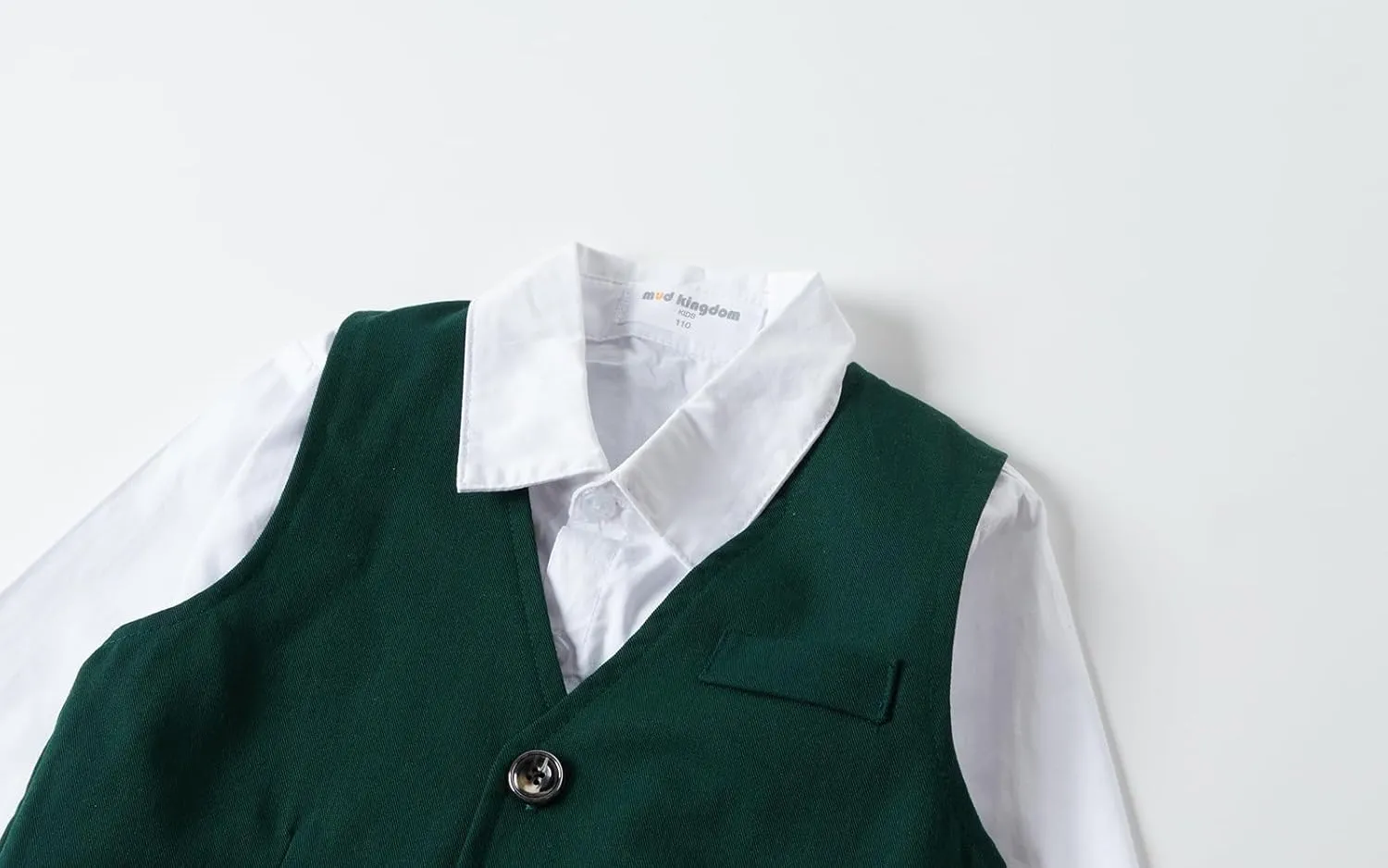 Mud Kingdom Boys Suits for Weddings White Shirts, Vests and Pants Clothes Sets