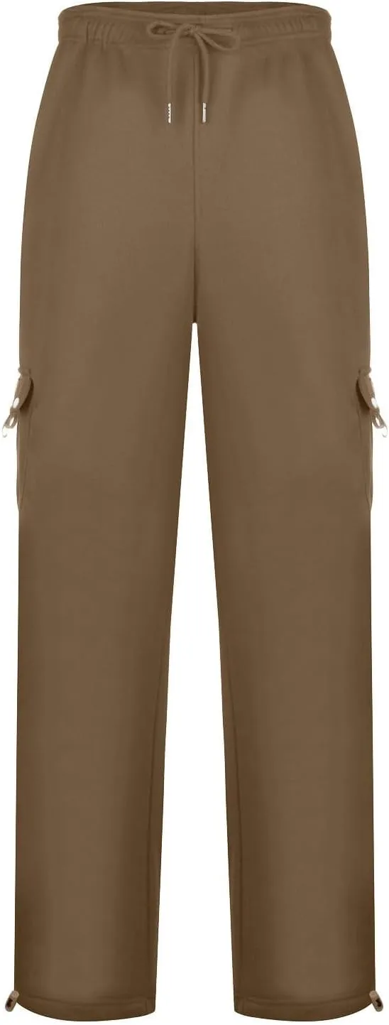 Muscularfit Mens Pants Straight Fit Solid Drawstring Stretch Waist Loose Straight Sweatpant Causal Fall Jogger Athletic Pants