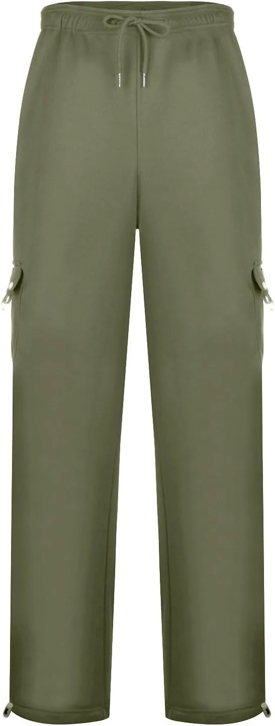 Muscularfit Mens Pants Straight Fit Solid Drawstring Stretch Waist Loose Straight Sweatpant Causal Fall Jogger Athletic Pants