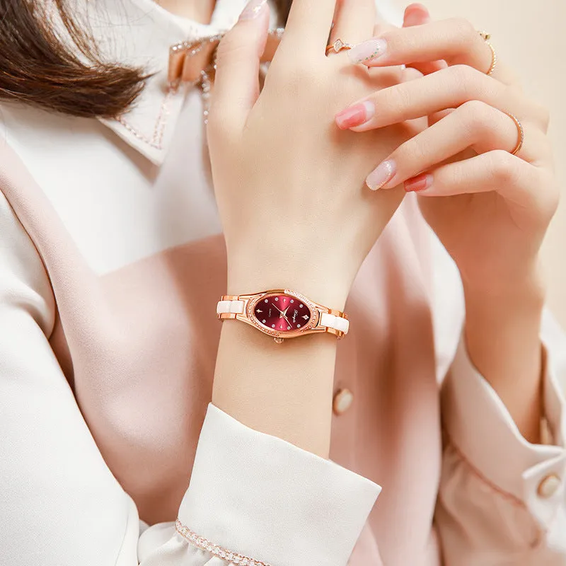 new and exotic brand watches, foreign trade explosions, Korean high-end fashion diamond-encrusted women's temperament bracelet watches