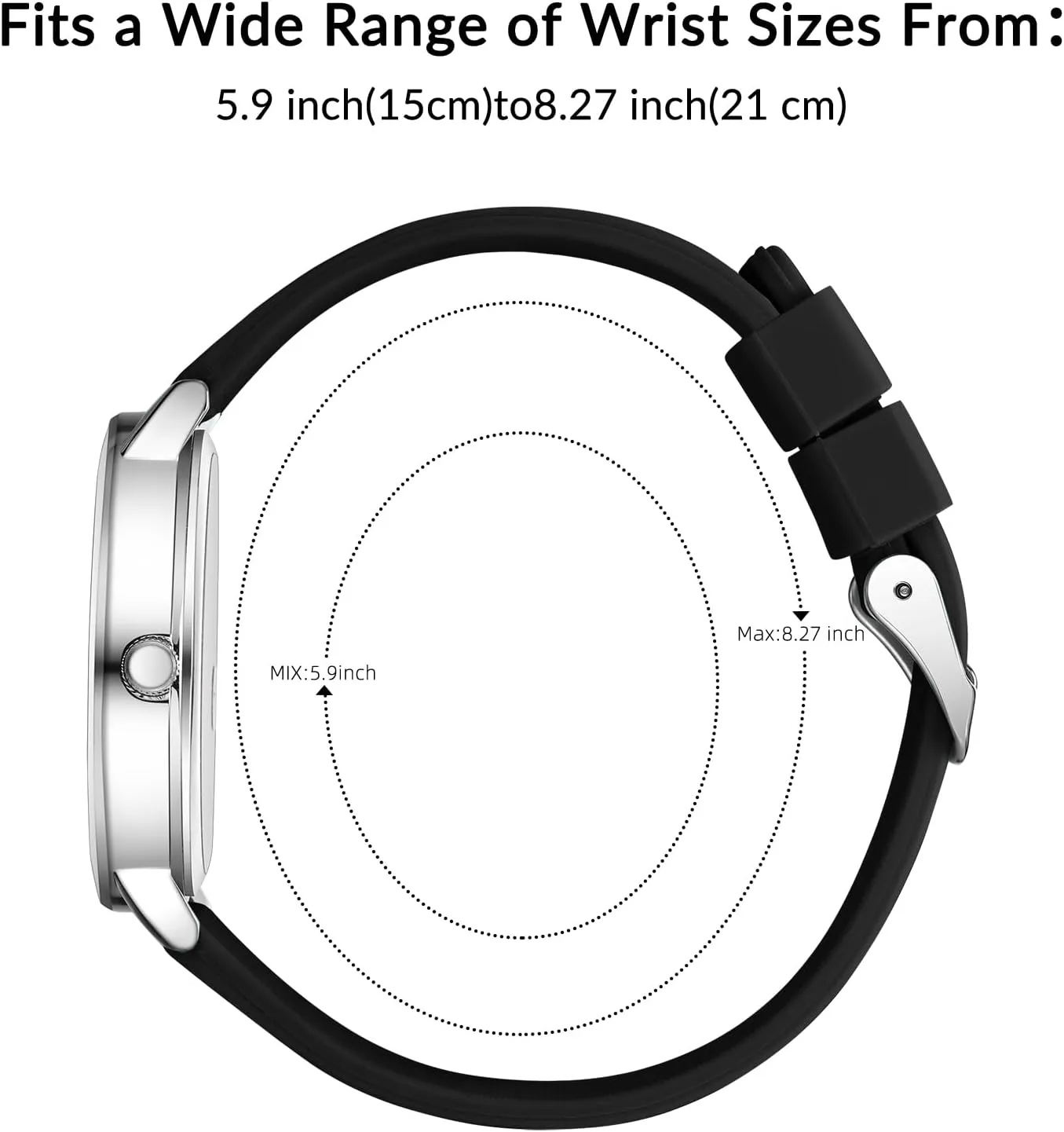 Nurse Watch for Medical Professionals Students Doctors Women Men - Waterproof Military Time Luminous Easy Read Dial, 24 Hour with Second Hand, Silicone Band Watches