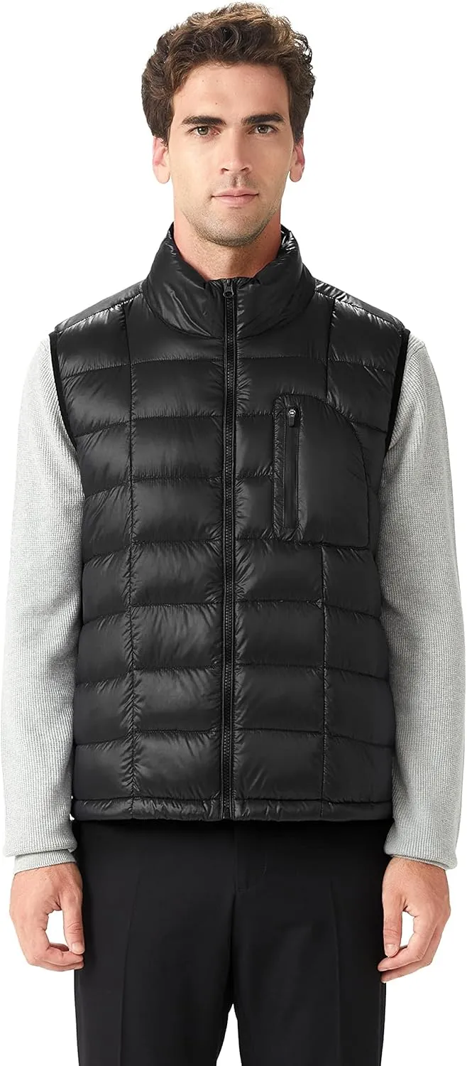 Orolay Men's Ultra Lightweight Down Vests Quilted Packable Winter Vest with Stand Collar