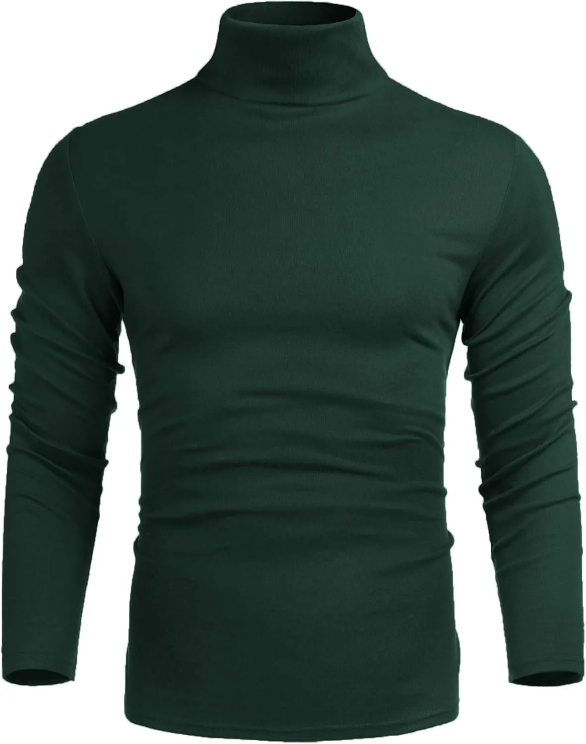 Poriff Men's Casual Slim Fit Basic Tops Knitted Lightweight Turtleneck Pullover Sweater