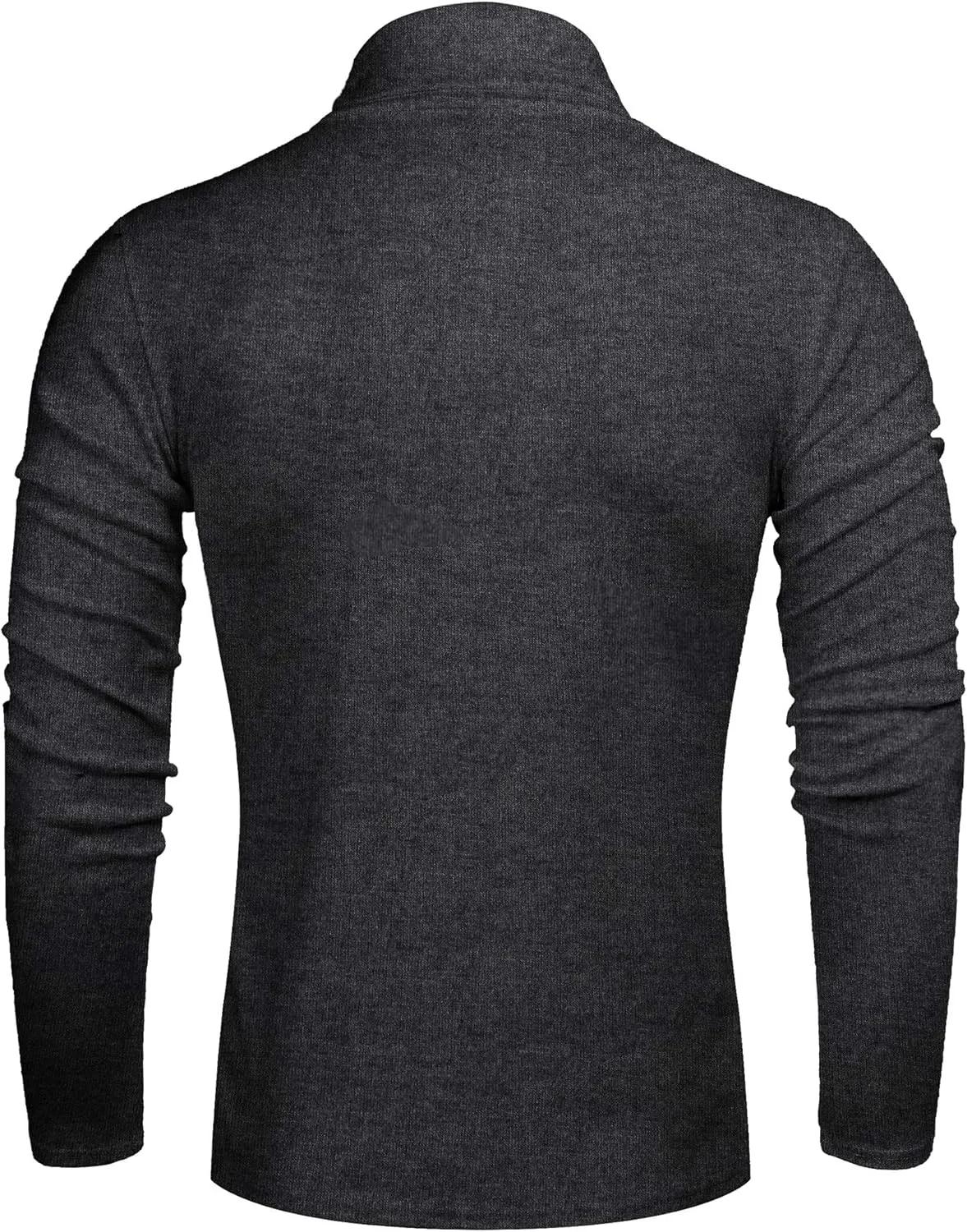 Poriff Men's Casual Slim Fit Basic Tops Knitted Lightweight Turtleneck Pullover Sweater