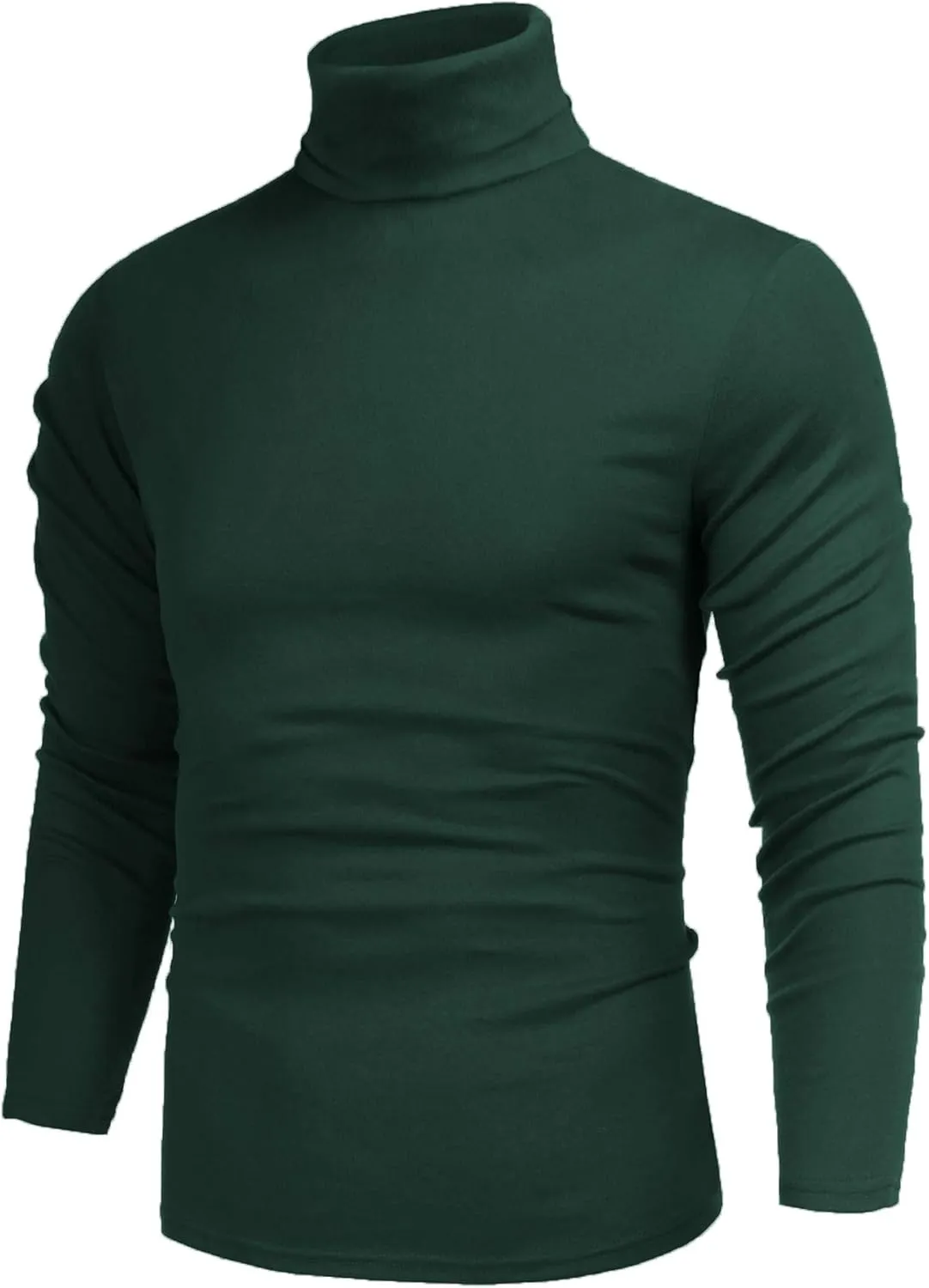 Poriff Men's Casual Slim Fit Basic Tops Knitted Lightweight Turtleneck Pullover Sweater