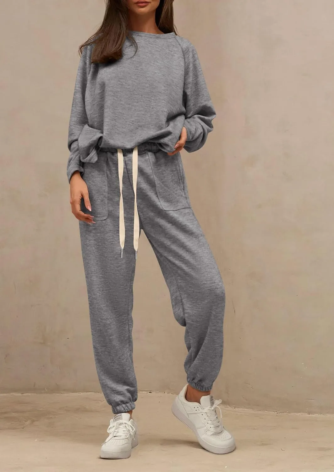 PRETTYGARDEN Women's 2 Piece Tracksuit Outfits Casual Long Sleeve Top High Waisted Sweatpants Lounge Jogger Set