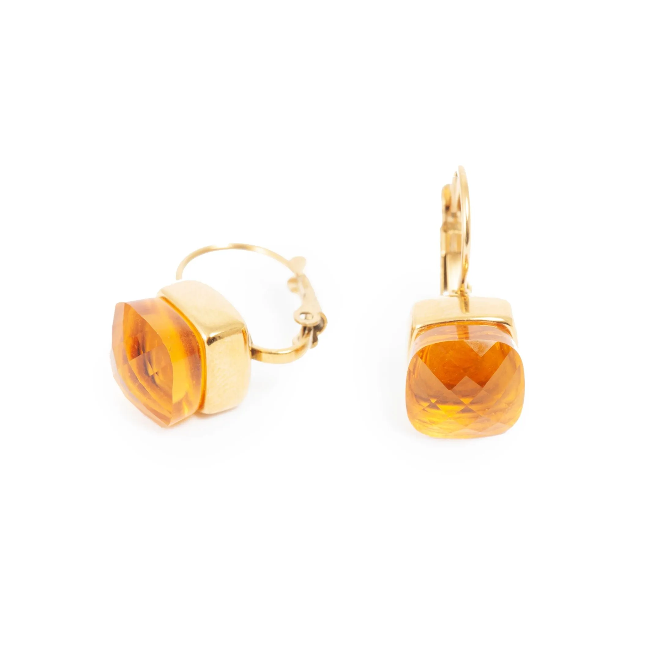 Pure Steel 14K Glass Earring