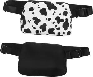 Running Chest Bag Waist Bag Small Fanny Pack Cow Pattern Fashion Accessory