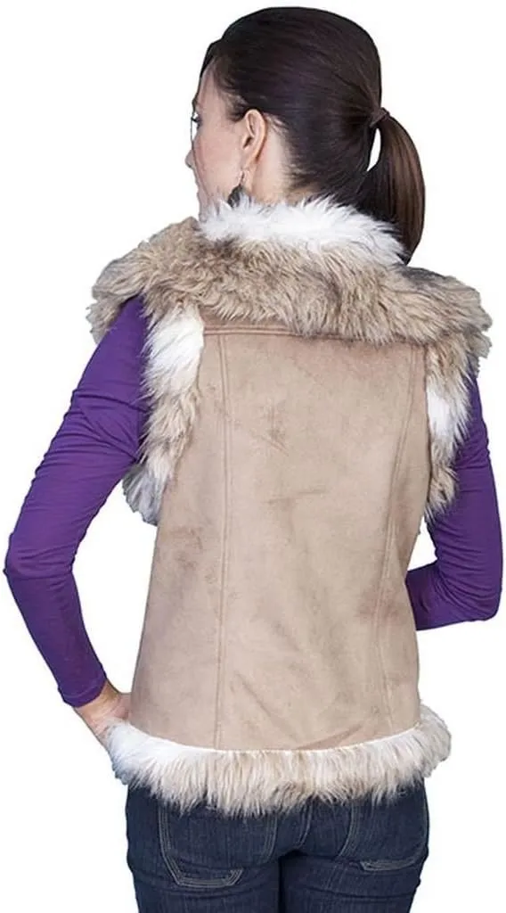 Scully Women's Faux Fur Shoulder and Trim Vest