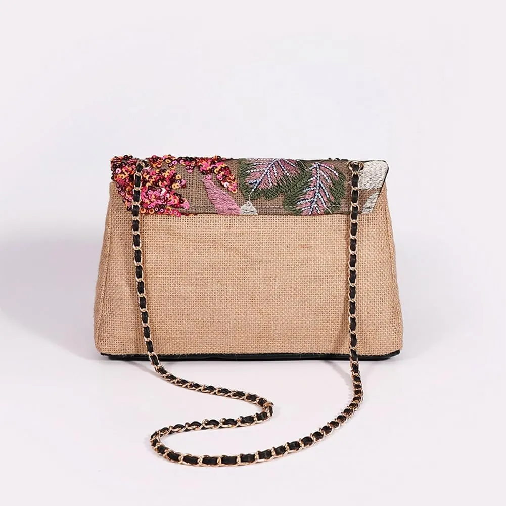 Sequin Embroidered Floral Straw Purse Bohemian Summer Shoulder Bag for Vacation Travel Knit Mini Crossbody Bag 2025