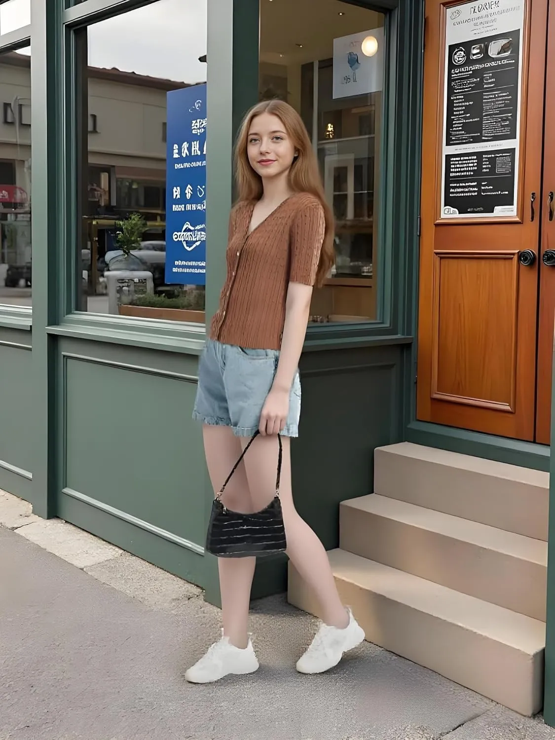 Simple&Opulence Womens Short Sleeve Cardigans V Neck Summer Sweater Lightweight Open Front Button Shrugs Cable Knit Top
