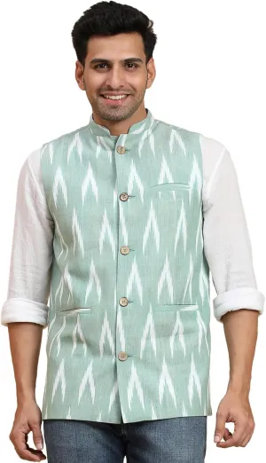 SKAVIJ Men's Casual Nehru Jacket Business Vests Lightweight Waistcoat Slim Fit Suit Vest