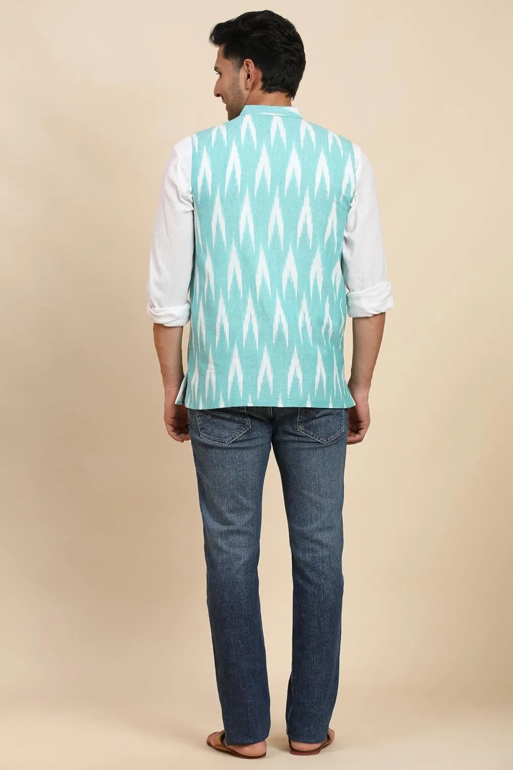 SKAVIJ Men's Casual Nehru Jacket Business Vests Lightweight Waistcoat Slim Fit Suit Vest
