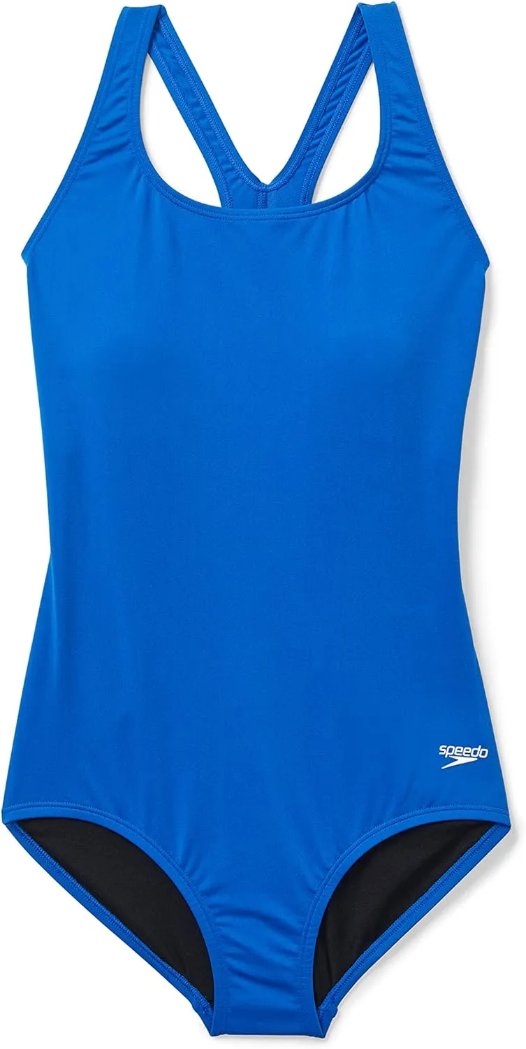 Speedo Women's Swimsuit One Piece Endurance Ultraback Solid Contemporary Cut