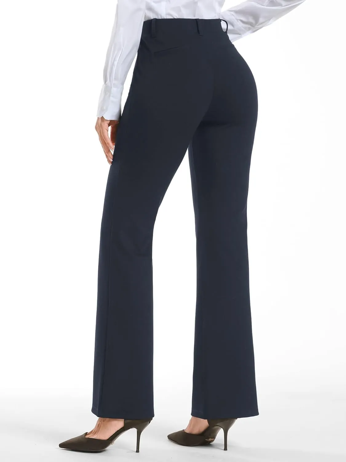 Stelle Women 28"/30"/ 32" Bootcut Dress Pants Business Casual Work Pants with Pockets Pull On Regular Slacks for Office