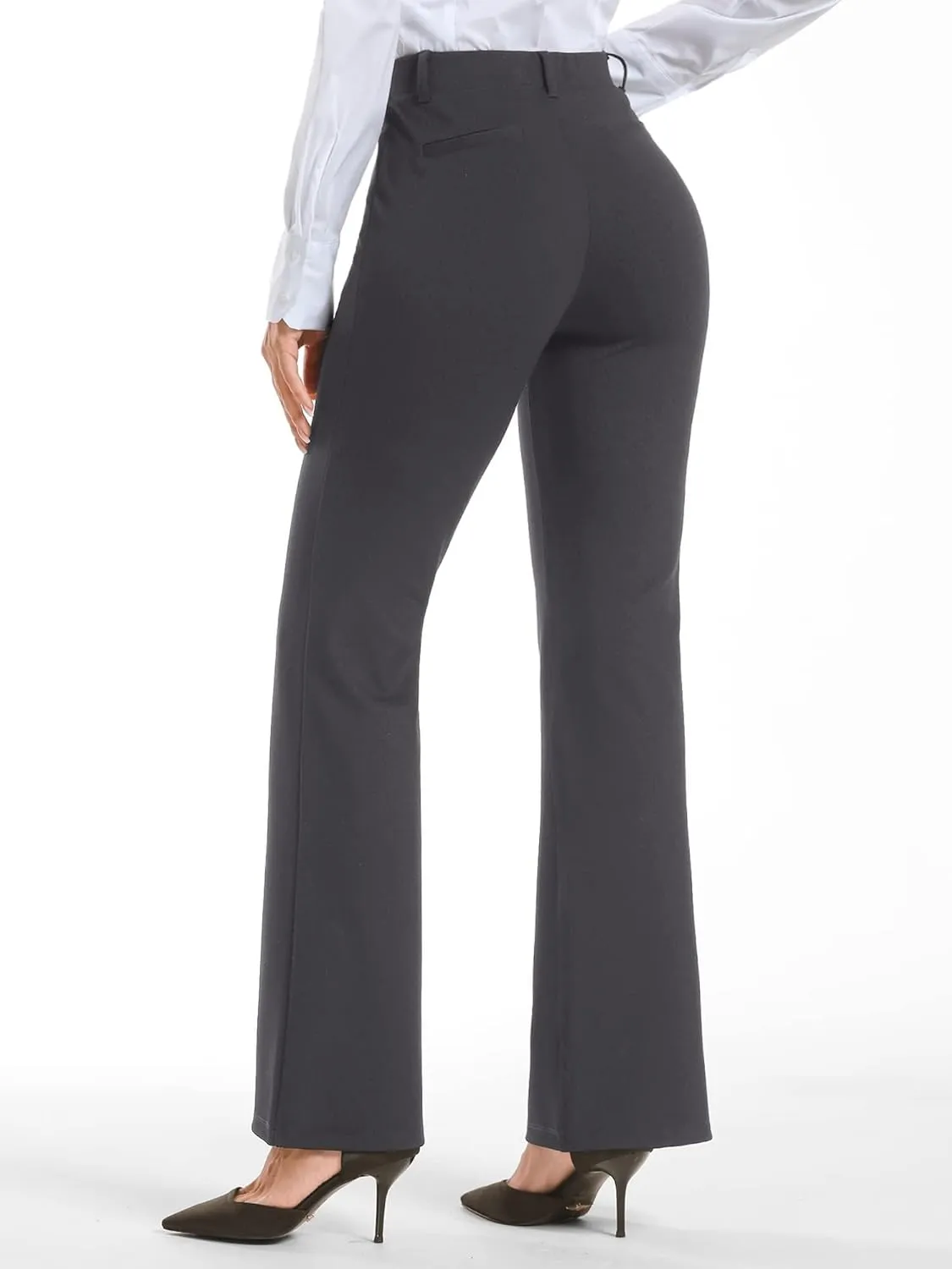 Stelle Women 28"/30"/ 32" Bootcut Dress Pants Business Casual Work Pants with Pockets Pull On Regular Slacks for Office