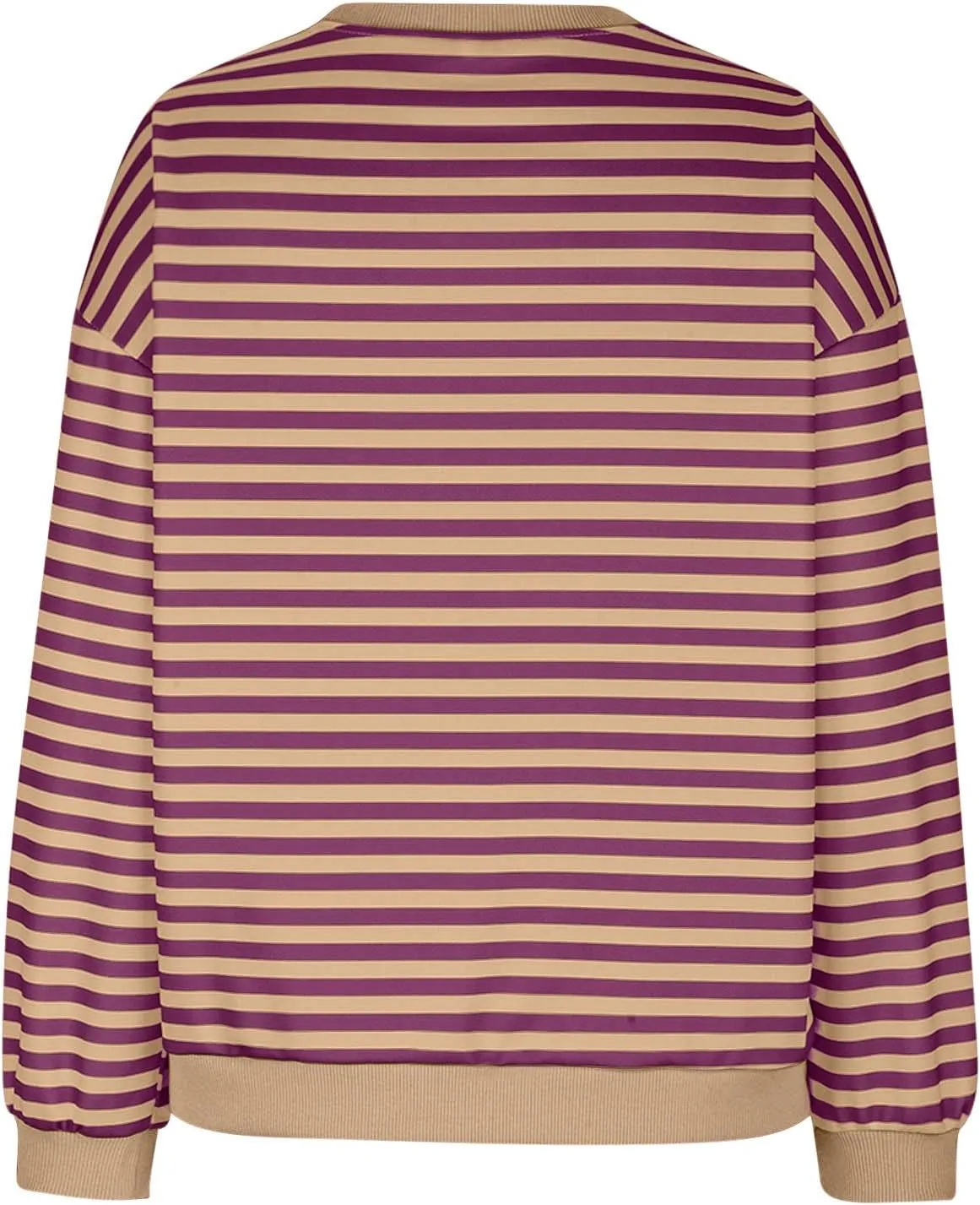 Striped Sweatshirt For Women 2024 Cute Fall Fashion Oversized Long Sleeve Crewneck Pullover Tops Teens y2k Outfits