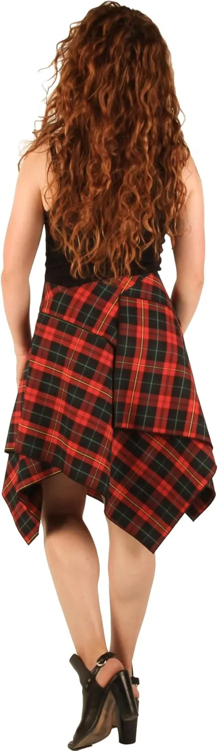 Tartan Skirt, Women's Plaid Skirt with Pockets, Ladies' Scottish Skirts