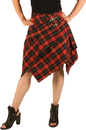 Tartan Skirt, Women's Plaid Skirt with Pockets, Ladies' Scottish Skirts