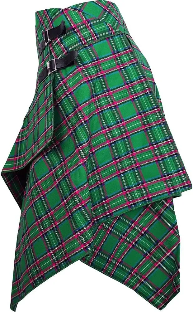 Tartan Skirt, Women's Plaid Skirt with Pockets, Ladies' Scottish Skirts