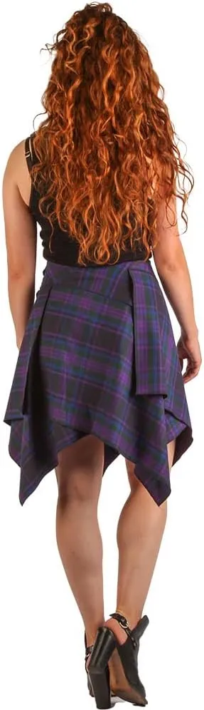 Tartan Skirt, Women's Plaid Skirt with Pockets, Ladies' Scottish Skirts