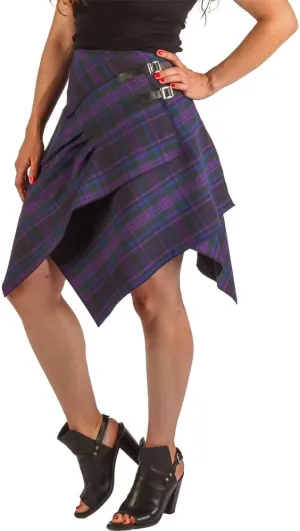 Tartan Skirt, Women's Plaid Skirt with Pockets, Ladies' Scottish Skirts