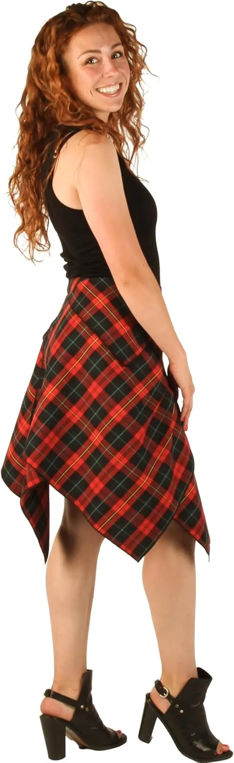 Tartan Skirt, Women's Plaid Skirt with Pockets, Ladies' Scottish Skirts