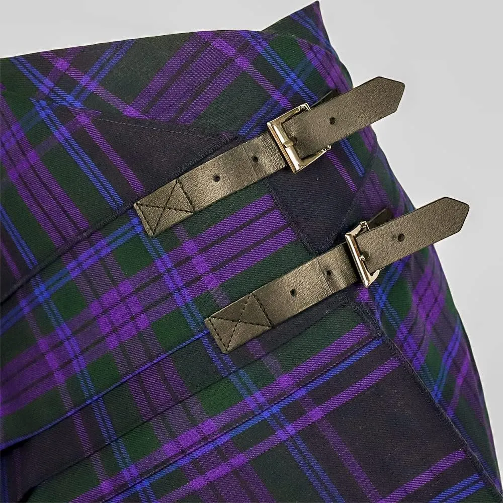 Tartan Skirt, Women's Plaid Skirt with Pockets, Ladies' Scottish Skirts