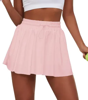 Tennis Skirts for Women Pleated Athletic Skort High Waisted Golf Skirts with Shorts Pocket Athletic Running Activewear