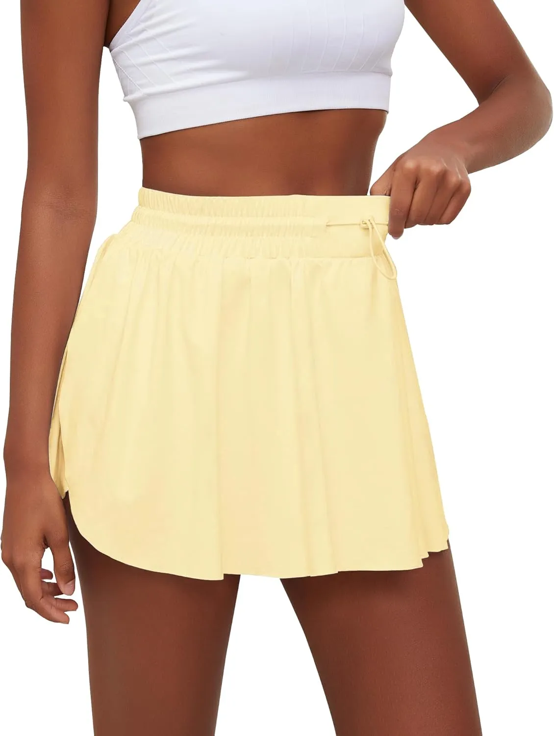 Tennis Skirts for Women Pleated Athletic Skort High Waisted Golf Skirts with Shorts Pocket Athletic Running Activewear