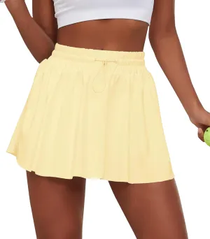 Tennis Skirts for Women Pleated Athletic Skort High Waisted Golf Skirts with Shorts Pocket Athletic Running Activewear