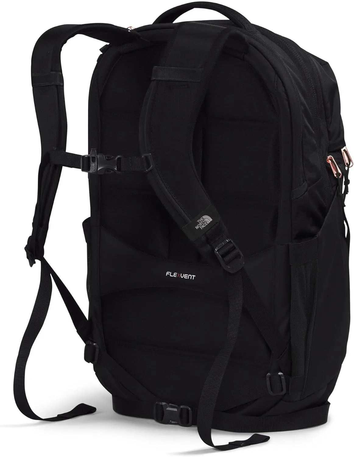 THE NORTH FACE Women's Surge Luxe Computer Laptop Backpack, TNF Black/Burnt Coral Metallic-NPF, One Size