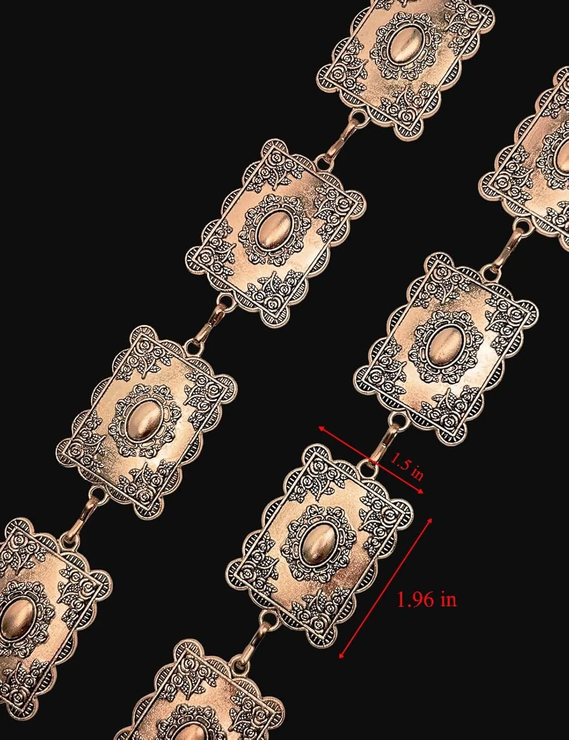 TOPACC Concho belts for Women Western Metal Cowgirl Boho Chain Belt for Dresses Jeans Country Concert Outfit