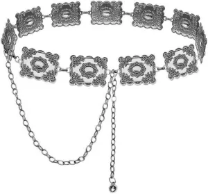 TOPACC Concho belts for Women Western Metal Cowgirl Boho Chain Belt for Dresses Jeans Country Concert Outfit